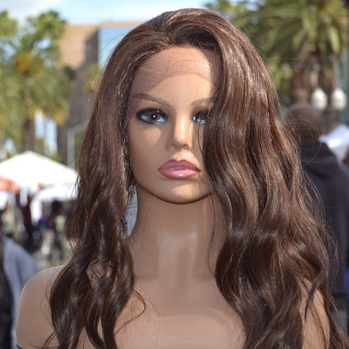 Ombre Body Wavy Free Part Lace Front Wig Synthetic Wigs Baby